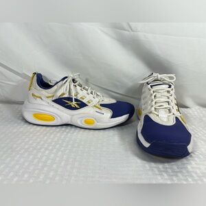 Reebok Iverson White Blue Yellow Sneakers Trainers Men’s 8.5